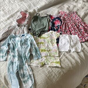 2T 8pc Toddler Girl Spring/Summer Clothes Bundle H&M and Old Navy